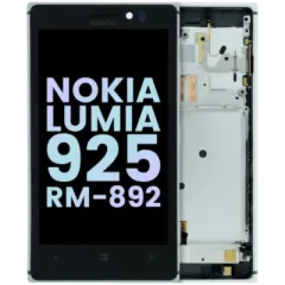 Дисплейний модуль з рамкою для Nokia Lumia 925 RM-892 (Genuine) (сріблястий)