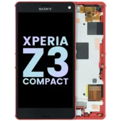 Дисплейний модуль з рамкою для Sony Xperia Z3 Compact D5803 (Genuine) (оранжевий)