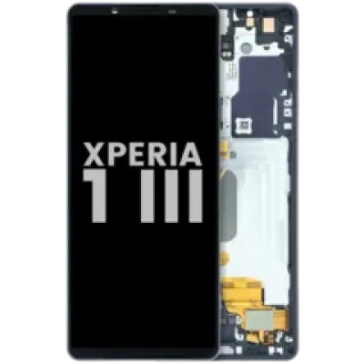 Дисплейний модуль (OLED) з рамкою для Sony Xperia 1 III (Pull C) (фіолетовий)