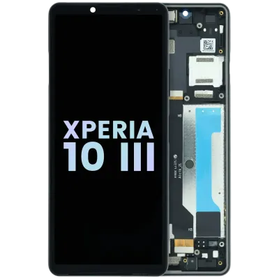 OLED Assembly With Frame For Sony Xperia 10 III (Genuine) (Black)