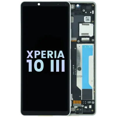 OLED Assembly With Frame For Sony Xperia 10 III (Genuine) (White)