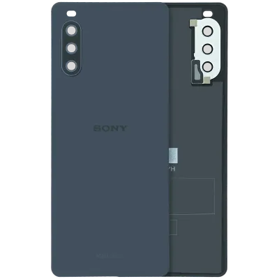 Задня кришка зі склом камери для Sony Xperia 10 III (Genuine) (чорний)