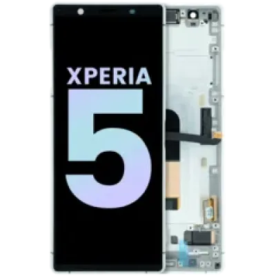 Дисплейний модуль (OLED) з рамкою для Sony Xperia 5 (Genuine) (сірий)