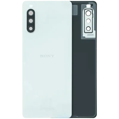 Заднє скло зі склом камери для Sony Xperia 10 II (Genuine) (білий)