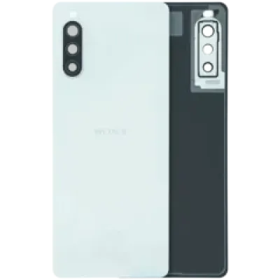 Заднє скло зі склом камери для Sony Xperia 10 II (Genuine) (білий)