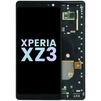 Дисплейний модуль (OLED) з рамкою для Sony Xperia XZ3 (Genuine) (чорний)
