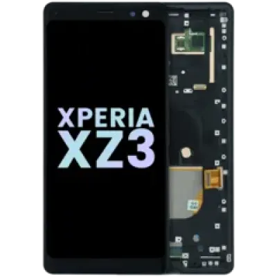 Дисплейний модуль (OLED) з рамкою для Sony Xperia XZ3 (Genuine) (чорний)