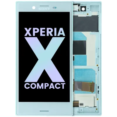 Дисплейний модуль (LCD) з рамкою для Sony Xperia X Compact (Genuine) (синій)