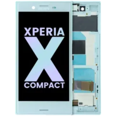 Дисплейний модуль (LCD) з рамкою для Sony Xperia X Compact (Genuine) (синій)