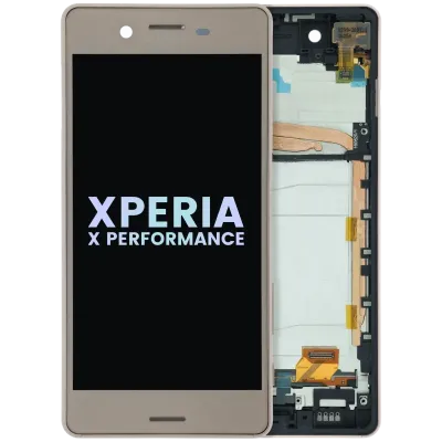 Дисплейний модуль (LCD) з рамкою для Sony Xperia X Performance (Genuine) (рожеве золото)