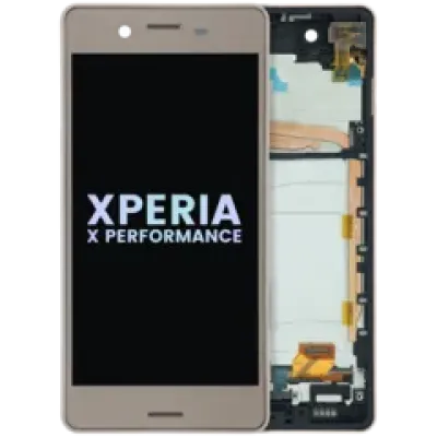 Дисплейний модуль (LCD) з рамкою для Sony Xperia X Performance (Genuine) (рожеве золото)