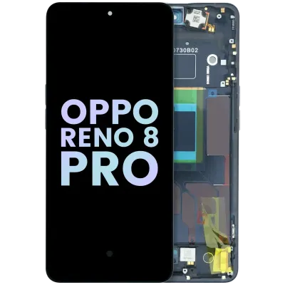 OLED Assembly With Frame For Oppo Reno 8 Pro 5G / 8 Pro Plus 5G (Genuine) (Black)