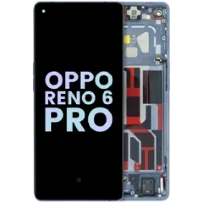 Дисплейний модуль (OLED) з рамкою для Oppo Reno 6 Pro / 6 Pro Plus 5G (Genuine) (Gray)