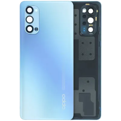 Заднє скло зі склом камери для Oppo Reno 4 5G (Genuine) (синій)