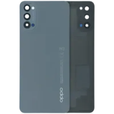 Заднє скло зі склом камери для Oppo Reno 4 5G (Genuine) (чорний)
