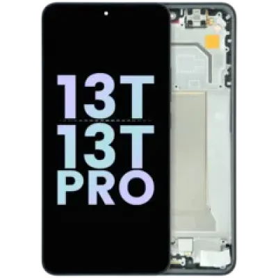 Дисплейний модуль (OLED) з рамкою сумісний для Xiaomi 13T / 13T Pro (Genuine) (чорний)