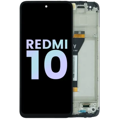 LCD Assembly With Frame For Xiaomi Redmi 10 (2021) (Service Pack) (Black)