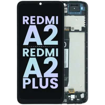 LCD Assembly With Frame For Xiaomi Redmi A2 / A2 Plus (Genuine) (Black)