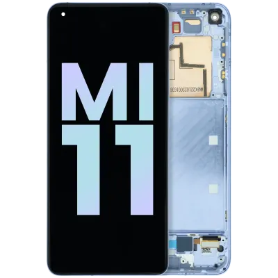 Дисплейний модуль (OLED) з рамкою для Xiaomi Mi 11 (Genuine) (фіолетовий)