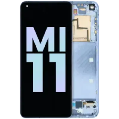 Дисплейний модуль (OLED) з рамкою для Xiaomi Mi 11 (Genuine) (фіолетовий)