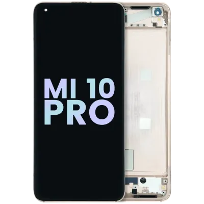 OLED Assembly With Frame For Xiaomi Mi 10 Pro (Genuine) (White)