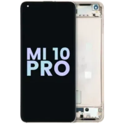Дисплейний модуль (OLED) з рамкою для Xiaomi Mi 10 Pro (Genuine) (білий)