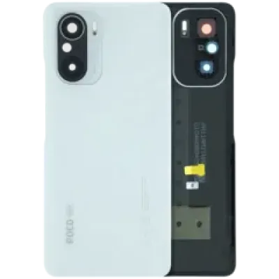 Задня кришка для Xiaomi Poco F3 зі склом камери (Genuine) (білий)