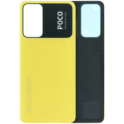 Задня кришка для Xiaomi Poco M4 Pro 5G без скла камери (Genuine) (жовтий)