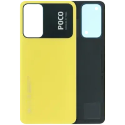 Задня кришка для Xiaomi Poco M4 Pro 5G без скла камери (Genuine) (жовтий)