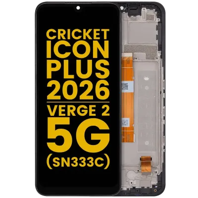 Дисплейний модуль (LCD) з рамкою для Cricket Icon Plus (2026) (SN333C) / AT&T Verge 2 5G (Refurbished) (всі кольори)