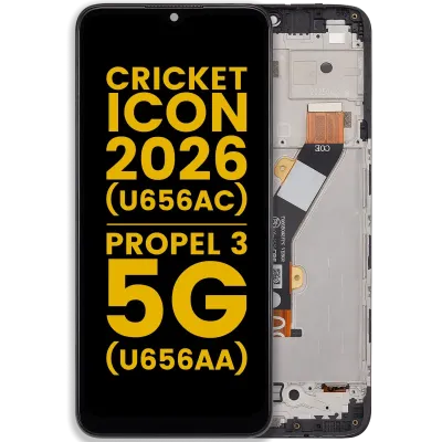 Дисплейний модуль (LCD) з рамкою для Cricket Icon (2026) (U656AC) / AT&T Propel 3 5G (U656AA) (Refurbished) (всі кольори)
