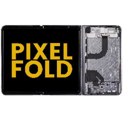 Внутрішній основний дисплейний модуль (OLED) з рамкою для Google Pixel Fold (Refurbished) (Obsidian Black)