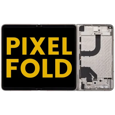 Вбудований дисплей (OLED) (головний екран) у зборі (з середньою рамкою) для Google Pixel Fold (US and International Versions) (Refurbished) (Porcelain)