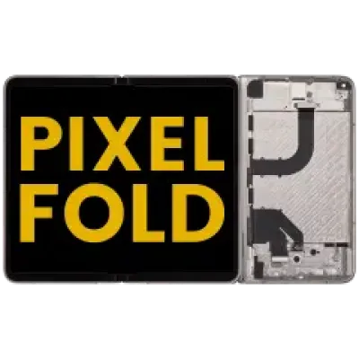 Вбудований дисплей (OLED) (головний екран) у зборі (з середньою рамкою) для Google Pixel Fold (US and International Versions) (Refurbished) (Porcelain)