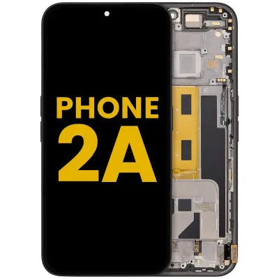 Дисплейний модуль (OLED) з рамкою для Nothing Phone (2a) (Refurbished) (чорний)