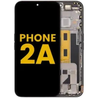 Дисплейний модуль (OLED) з рамкою для Nothing Phone (2a) (Refurbished) (чорний)