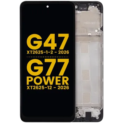 LCD Assembly With Frame For Motorola Moto G47 (XT2625-1-2 / 2026) / G77 Power (XT2625-12/2026) (Refurbished) (All Colors)