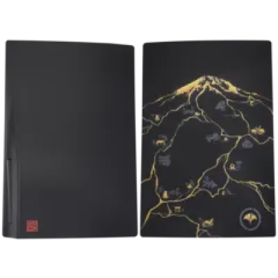 Панель обличчя (верхня та нижня) для PlayStation 5 (1000 / 1100 / 1200) (Ghost Of Yotei) (Golden Black)