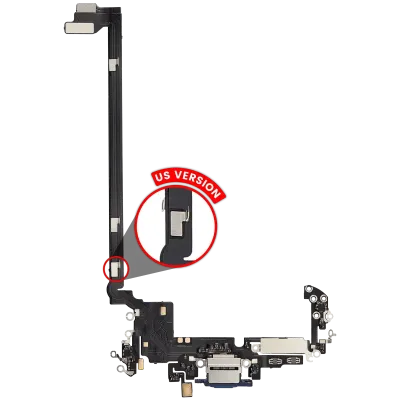 Charging Port Flex Cable For iPhone 17 Pro max (Aftermarket Plus) (US Version) (Deep Blue)