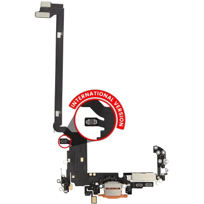 Charging Port Flex Cable For iPhone 17 Pro max (Aftermarket Plus) (International Version) (Cosmic Orange)