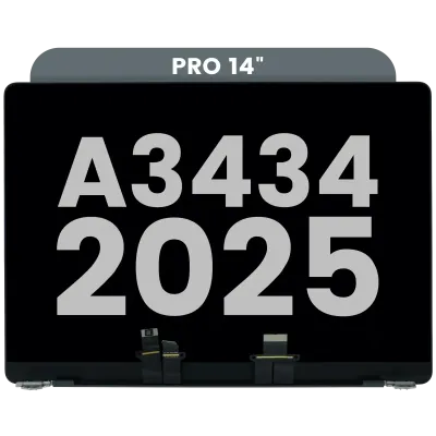 Дисплей у зборі (глянцевий) для MacBook Pro 14" A3434 (2025) (з передвстановленим кабелем датчика кута кришки) (Used OEM Pull: Grade A) (Space Black)