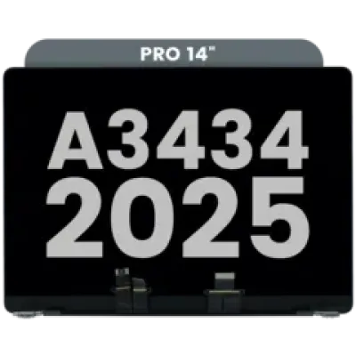 Дисплей у зборі (глянцевий) для MacBook Pro 14" A3434 (2025) (з передвстановленим кабелем датчика кута кришки) (Used OEM Pull: Grade A) (Space Black)