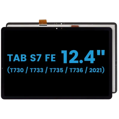 Дисплейний модуль (LCD) без рамки для Samsung Galaxy Tab S7 FE 12.4" (T730 / T733 / T735 / T736) (2021) (Aftermarket) (чорний)