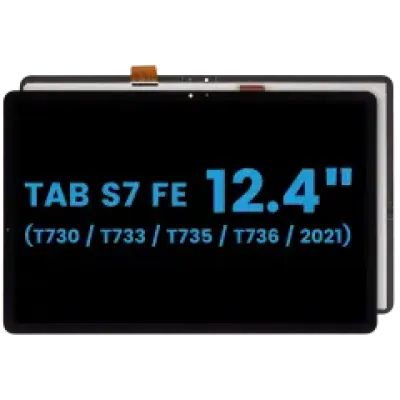 Дисплейний модуль (LCD) без рамки для Samsung Galaxy Tab S7 FE 12.4" (T730 / T733 / T735 / T736) (2021) (Aftermarket) (чорний)