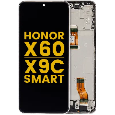 Дисплейний модуль (LCD) з рамкою для Honor X60 / X9c Smart (Refurbished) (сріблястий)