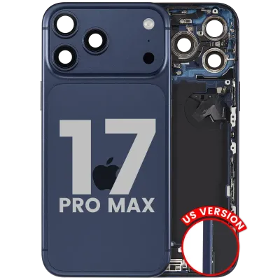 Корпус зі шлейфом зарядки й дрібними деталями для iPhone 17 Pro Max (US Version) (Used OEM Pull: Grade C) (Deep Blue)
