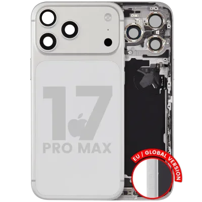 Корпус зі шлейфом зарядки й дрібними деталями для iPhone 17 Pro Max (EU / Global Version) (Used OEM Pull: Grade B) (сріблястий)