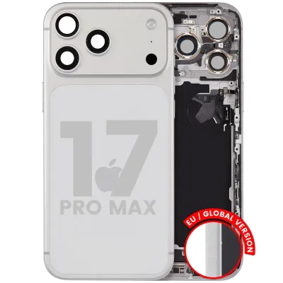 Корпус зі шлейфом зарядки й дрібними деталями для iPhone 17 Pro Max (EU / Global Version) (Used OEM Pull: Grade C) (сріблястий)