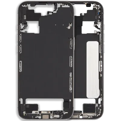 Mid-Frame Housing W/ Charging Port Flex & Small Parts For iPhone Air (US / EU Version) (Used OEM Pull: Grade C) (Cloud White)
