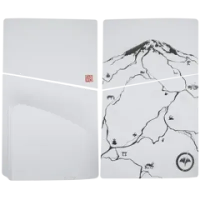 Панель обличчя (верхня та нижня) для PlayStation 5 Slim (Disc Edition) (Ghost Of Yotei) (чорний)